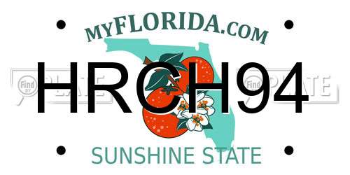HRCH94 Florida License Plate