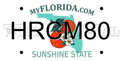 HRCM80 Florida License Plate