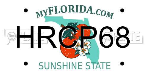 HRCP68 Florida License Plate