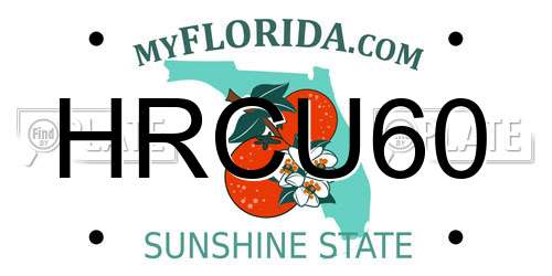 HRCU60 Florida License Plate