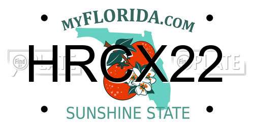 HRCX22 Florida License Plate
