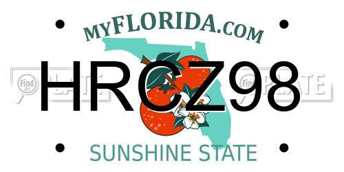 HRCZ98 Florida License Plate