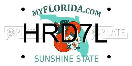 HRD7L Florida License Plate