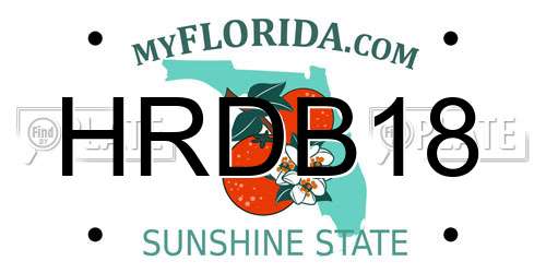 HRDB18 Florida License Plate