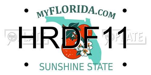 HRDF11 Florida License Plate