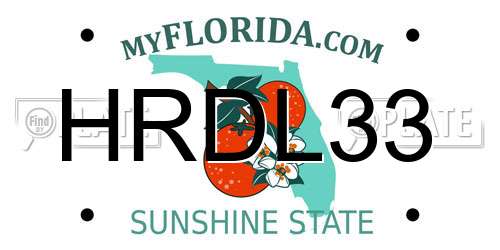 HRDL33 Florida License Plate