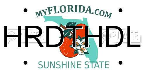 HRDTHDL Florida License Plate