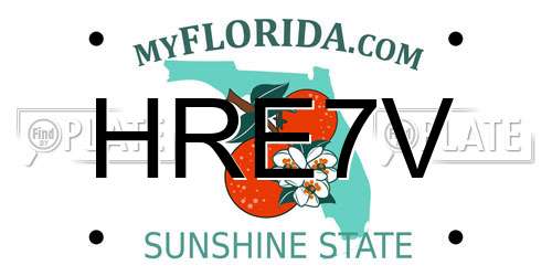 HRE7V Florida License Plate