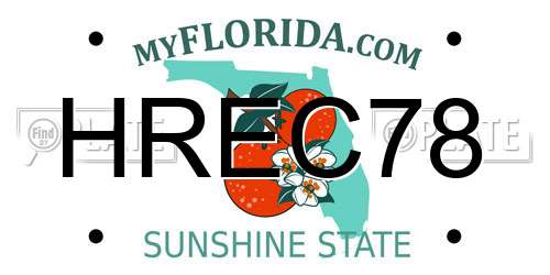 HREC78 Florida License Plate