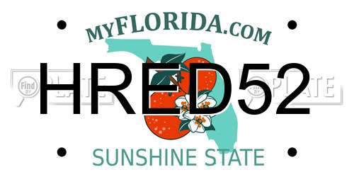 HRED52 Florida License Plate