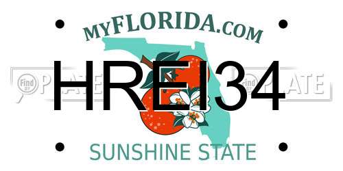 HREI34 Florida License Plate