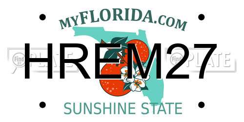 HREM27 Florida License Plate