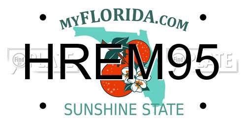 HREM95 Florida License Plate