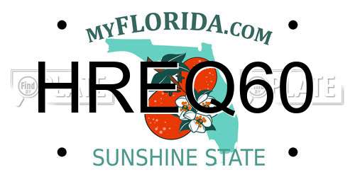 HREQ60 Florida License Plate