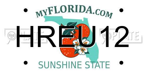 HREU12 Florida License Plate