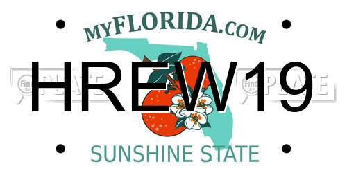 HREW19 Florida License Plate