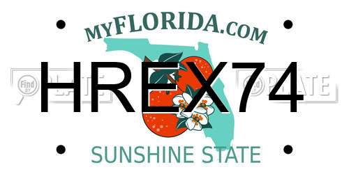 HREX74 Florida License Plate