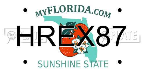 HREX87 Florida License Plate