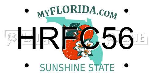 HRFC56 Florida License Plate