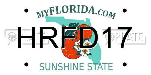 HRFD17 Florida License Plate