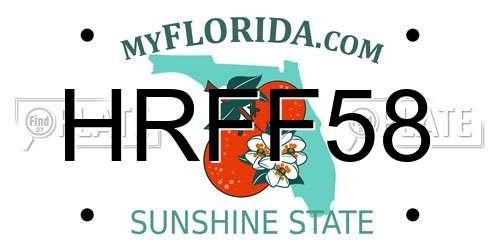 HRFF58 Florida License Plate