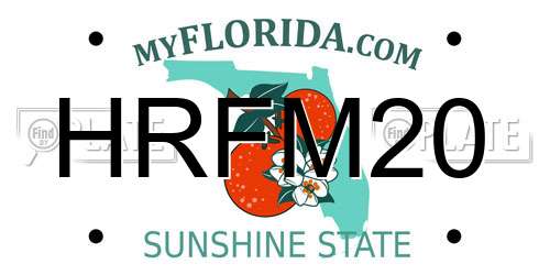 HRFM20 Florida License Plate