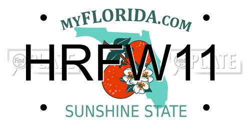 HRFW11 Florida License Plate