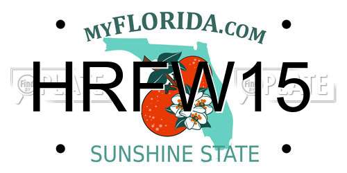 HRFW15 Florida License Plate