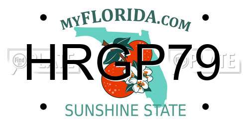 HRGP79 Florida License Plate