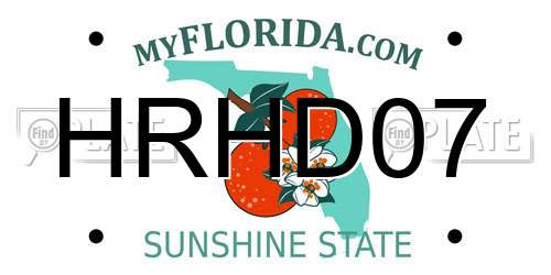 HRHD07 Florida License Plate