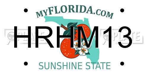 HRHM13 Florida License Plate