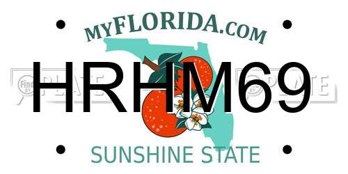 HRHM69 Florida License Plate