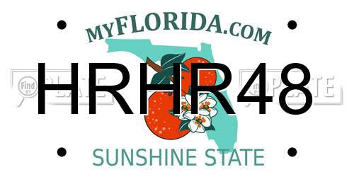 HRHR48 Florida License Plate