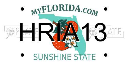 HRIA13 Florida License Plate
