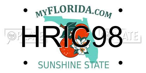 HRIC98 Florida License Plate