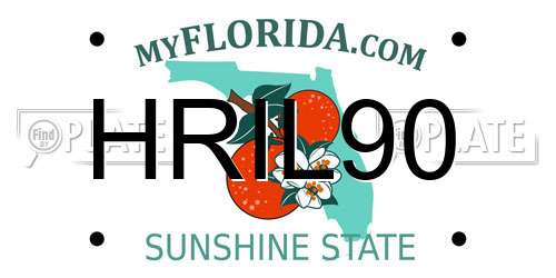 HRIL90 Florida License Plate