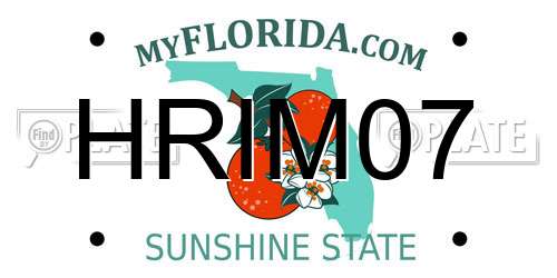 HRIM07 Florida License Plate