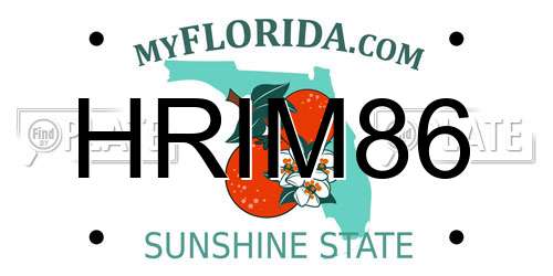 HRIM86 Florida License Plate