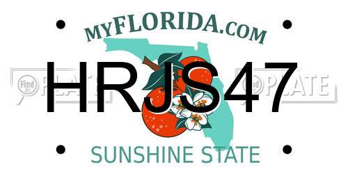 HRJS47 Florida License Plate