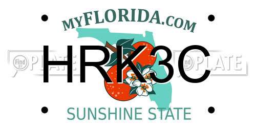 HRK3C Florida License Plate