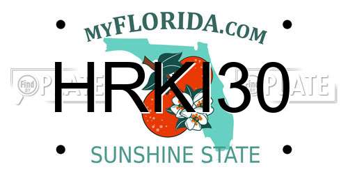 HRKI30 Florida License Plate