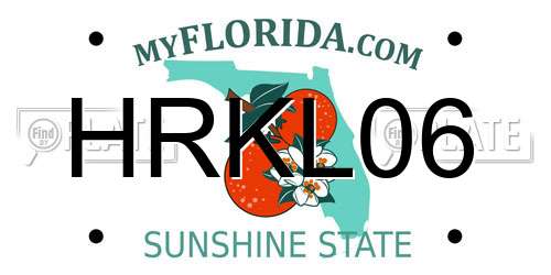 HRKL06 Florida License Plate