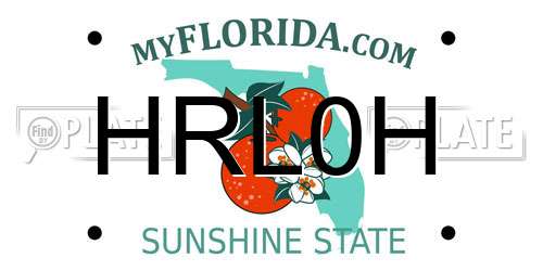 HRL0H Florida License Plate