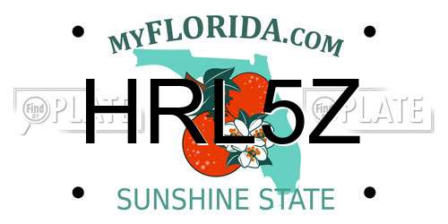 HRL5Z Florida License Plate