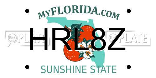 HRL8Z Florida License Plate