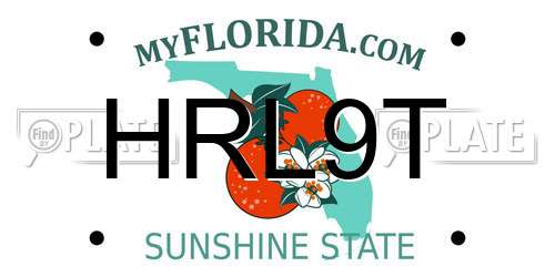 HRL9T Florida License Plate