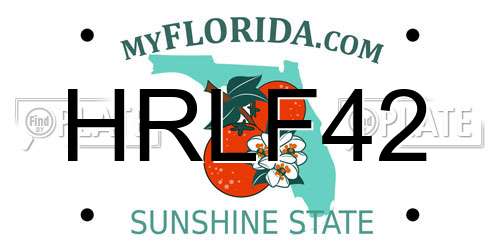 HRLF42 Florida License Plate