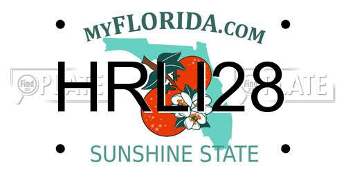 HRLI28 Florida License Plate