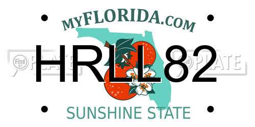 HRLL82 Florida License Plate