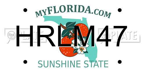 HRLM47 Florida License Plate